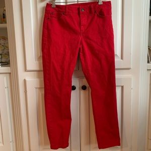 Red Talbots Signature crop Jean